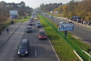 wzmożony ruch na ulicy Fordońskiej w Bydgoszczy