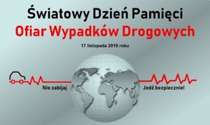 Logo obchodów „Światowego Dnia Pamięci Ofiar Wypadków Drogowych”.