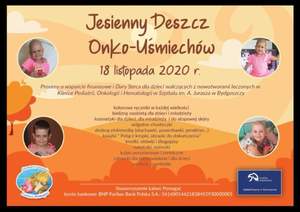 plakat akcji &quot;Jesienny Deszcz Onko-Uśmiechów&quot;