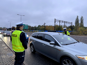 Policjanci podczas działań &quot;Trzeźwy kierujący&quot;