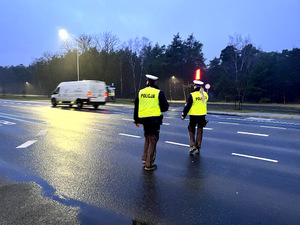 Policjanci Ruchu Drogowego w trakcie działań &quot;Trzeźwy Kierujący&quot;