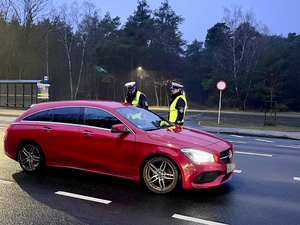 Policjanci Ruchu Drogowego w trakcie działań &quot;Trzeźwy Kierujący&quot;