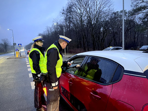 Policjanci Ruchu Drogowego w trakcie działań &quot;Trzeźwy Kierujący&quot;