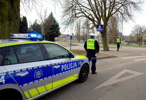 Policjanci w trakcie działań