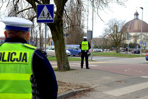 Policjanci w trakcie działań