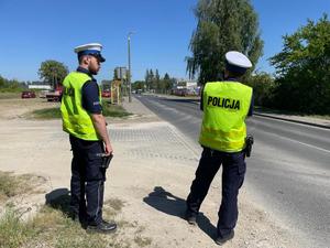 Policjanci podczas działań.