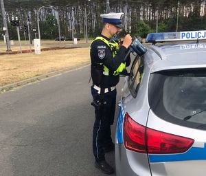 Policjanci podczas działań.