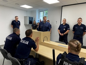 Policjanci podczas bydgoskich eliminacji do zawodów „Patrol roku 2024”.