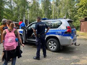 Policjanci podczas przedsięwzięcia.