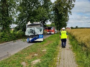 Służby na miejscu zdarzenia.