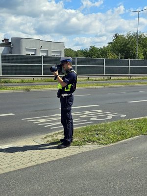 Policjanci podczas działań.