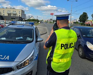 Policjanci podczas działań.