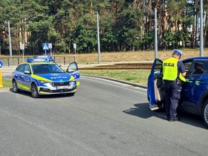 Policjanci podczas działań.