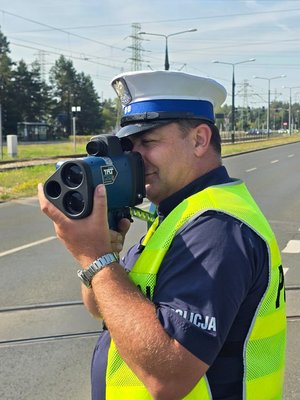 Policjanci podczas działań.