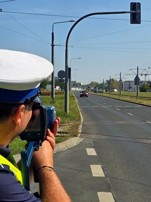 Policjanci podczas działań.