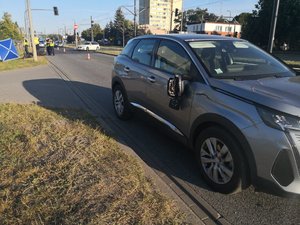 Policjanci podczas czynności na miejscu zdarzenia.