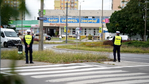 Policjanci w trakcie działań