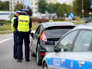 Policjanci w trakcie działań