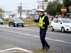 Policjanci w trakcie działań