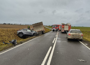 służby na miejscu wypadku