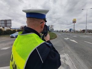 Policjanci podczas działań.