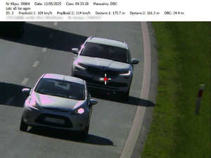 pojazdy nie zachowujące bezpiecznej odległości