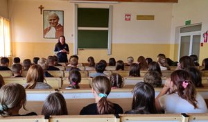 spotkanie profilaktyczne z uczniami w Szkole Podstawowej w Brzozie