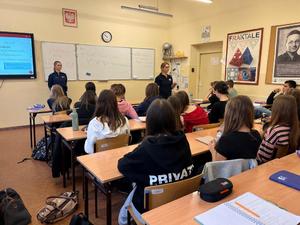 Śródmiejscy profilaktycy spotkali się z licealistami z bydgoskiej „Jedynki”