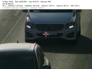 Policjanci ruchu drogowego kontrolowali odległość między pojazdami