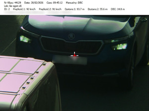 Policjanci ruchu drogowego kontrolowali odległość między pojazdami