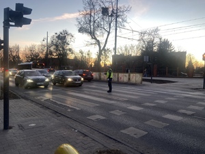 Policjanci podczas zabezpieczenia meczu.