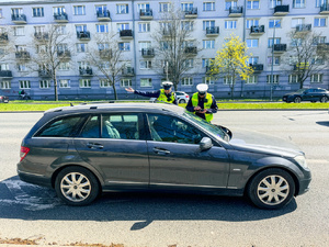 policjanci w trakcie działań "NURD"