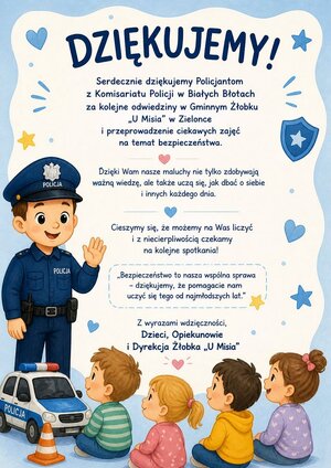 Białobłocki dzielnicowy z wizytą u najmłodszych