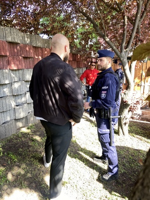 Policjanci podczas zawodów.