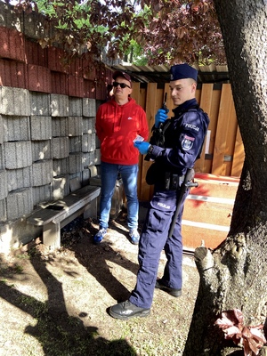 Policjanci podczas zawodów.