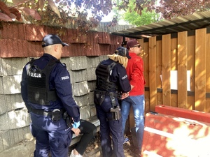 Policjanci podczas zawodów.