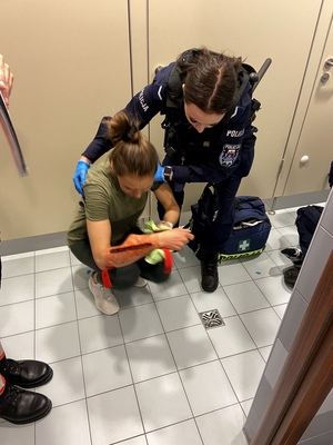 Policjanci podczas zawodów.