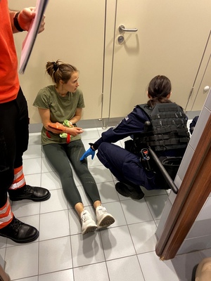 Policjanci podczas zawodów.