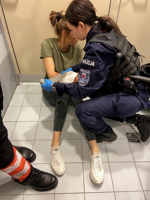 Policjanci podczas zawodów.