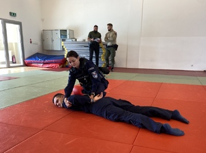 Policjanci podczas zawodów.