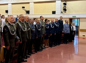 Komendanci podczas uroczystości rozpoczęcia roku szkolnego.